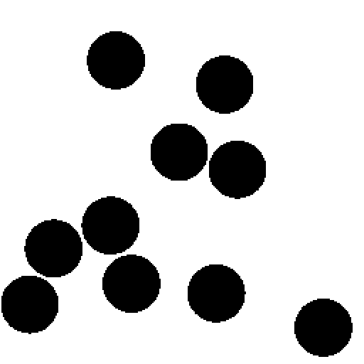 Microstructure with circular fibers